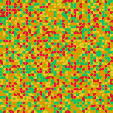 Soyut geometrik dikişsiz desen, üretken hesaplama sanatı çizimi