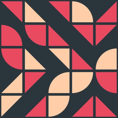 Soyut Geometrik Desen, üretken hesaplama sanatı çizimi 