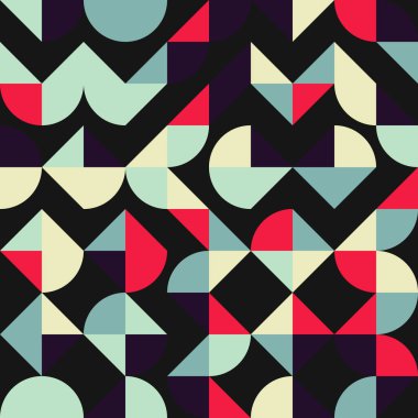 Soyut geometrik dikişsiz desen, üretken hesaplama sanatı çizimi