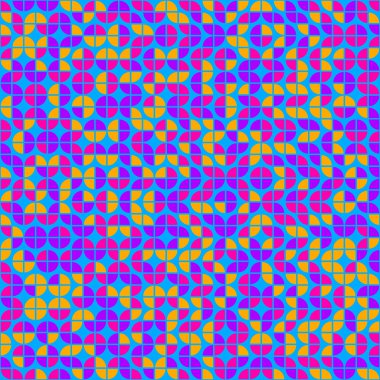 Soyut geometrik dikişsiz desen, üretken hesaplama sanatı çizimi