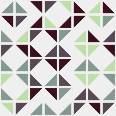 Soyut renk geometrik mozaik desen üretici hesaplama sanatı illüstrasyonu, fayans renk parçalarının taklit edilmesi