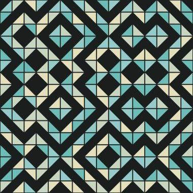 Soyut geometrik dikişsiz desen, üretken hesaplama sanatı çizimi