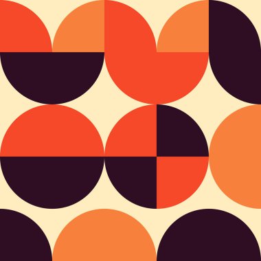 Tekrarlanan elementlerin gösterildiği soyut geometrik desen