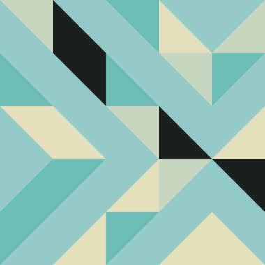 Soyut geometrik dikişsiz desen, üretken hesaplama sanatı çizimi