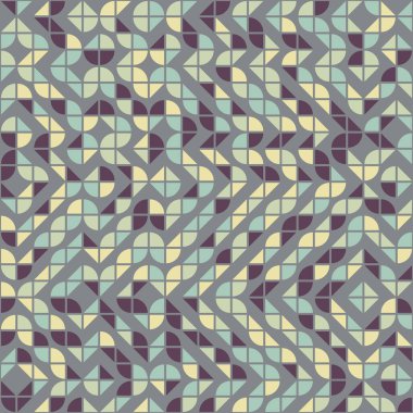 Soyut geometrik dikişsiz desen, üretken hesaplama sanatı çizimi