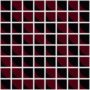 Tekrarlanan elementlerin gösterildiği soyut geometrik desen