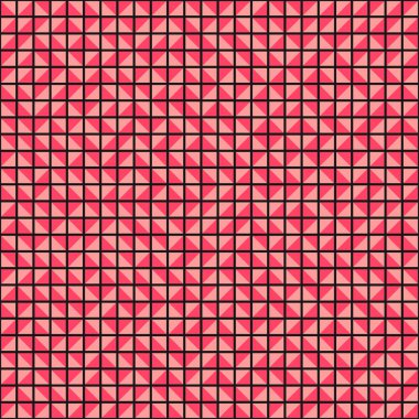 Soyut renk geometrik mozaik desen üretici hesaplama sanatı illüstrasyonu, fayans renk parçalarının taklit edilmesi