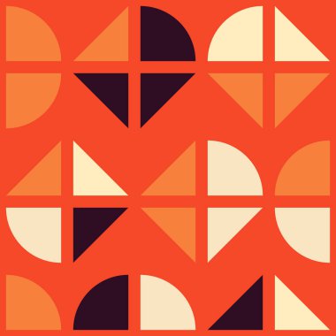 Soyut renk geometrik mozaik desen üretici hesaplama sanatı illüstrasyonu, fayans renk parçalarının taklit edilmesi