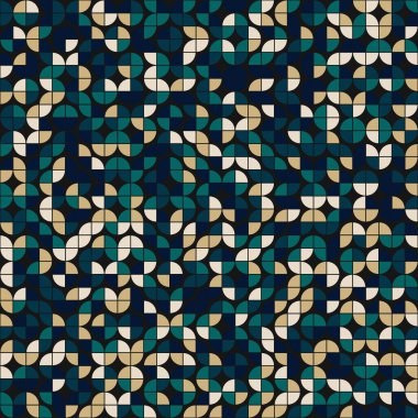 Soyut geometrik dikişsiz desen, üretken hesaplama sanatı çizimi