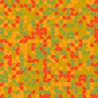 Çeyrek çizimi tekrarlayan soyut geometrik