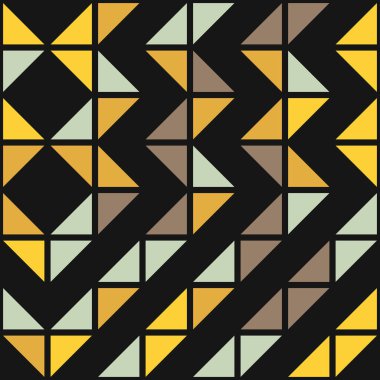 Soyut renk geometrik mozaik desen üretici hesaplama sanatı illüstrasyonu, fayans renk parçalarının taklit edilmesi