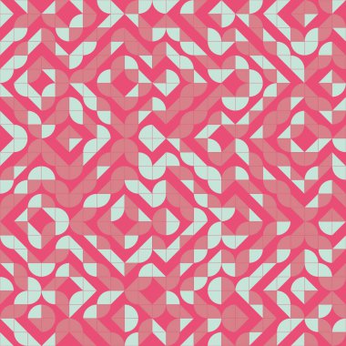 Soyut geometrik dikişsiz desen, üretken hesaplama sanatı çizimi