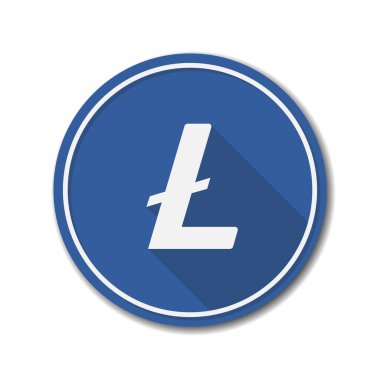 Litecoin parası. Şifreli para zinciri bozuk para Litekoin sembolü illüstrasyonuName