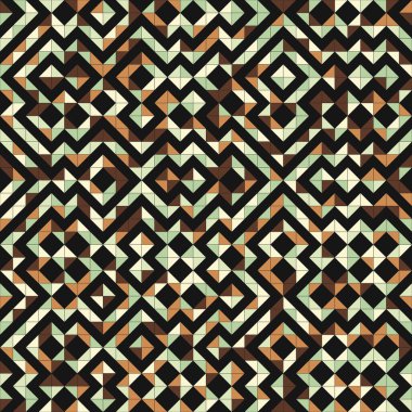 Soyut Geometrik Desen üretken hesaplama sanatı çizimi