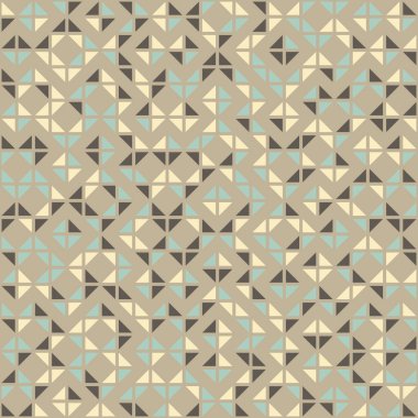 Tekrarlanan elementlerin gösterildiği soyut geometrik desen