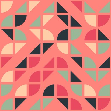 Soyut geometrik dikişsiz desen, üretken hesaplama sanatı çizimi