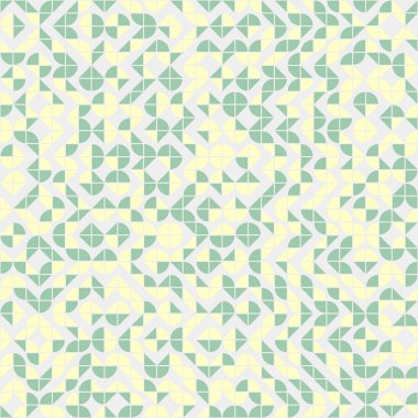 Soyut renk geometrik mozaik desen üretici hesaplama sanatı illüstrasyonu, fayans renk parçalarının taklit edilmesi