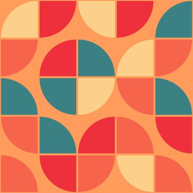 Soyut geometrik dikişsiz desen, üretken hesaplama sanatı çizimi