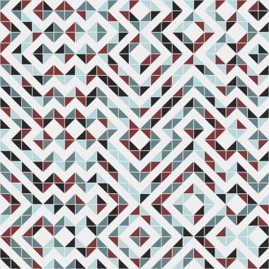 Tekrarlanan elementlerin gösterildiği soyut geometrik desen