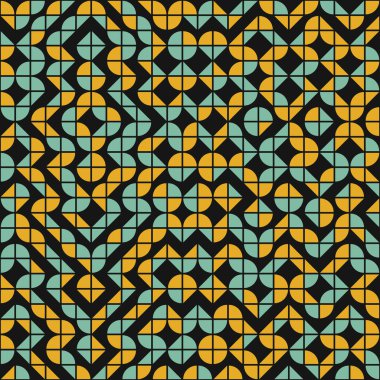 Soyut geometrik dikişsiz desen, üretken hesaplama sanatı çizimi