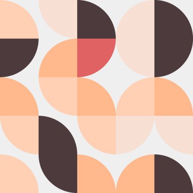 Tekrarlanan elementlerin gösterildiği soyut geometrik desen