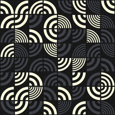 Çeyrek çizimi tekrarlayan soyut geometrik