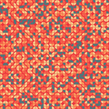 Soyut geometrik dikişsiz desen, üretken hesaplama sanatı çizimi