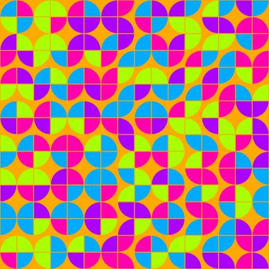 Soyut geometrik dikişsiz desen, üretken hesaplama sanatı çizimi