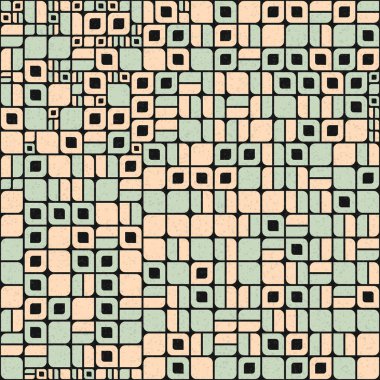 Soyut Geometrik Desen üretken hesaplama sanatı çizimi
