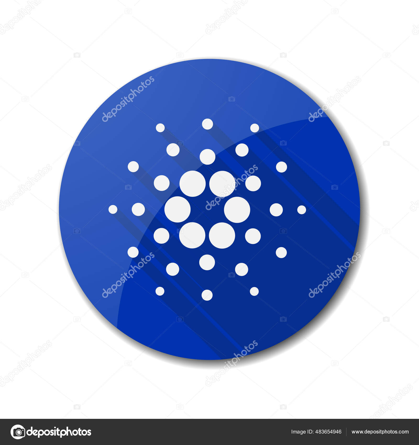카르다노 Crypto Currency Blockchain Coin Cardano Ada 스톡 벡터 - ©Yuriy_Vlasenko  483654946