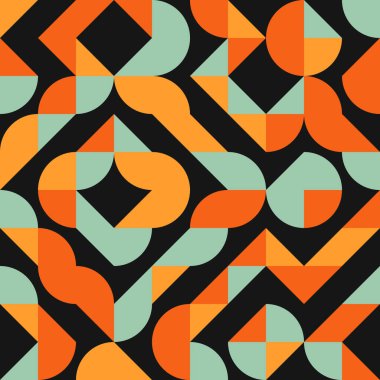 Soyut geometrik dikişsiz desen, üretken hesaplama sanatı çizimi