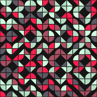 Soyut geometrik dikişsiz desen, üretken hesaplama sanatı çizimi