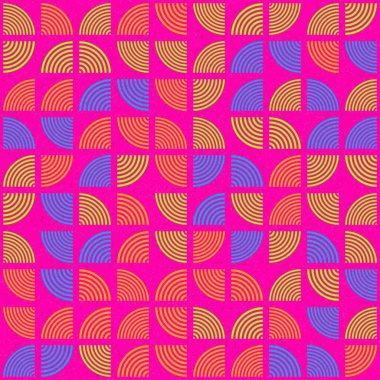 Çeyrek çizimi tekrarlayan soyut geometrik