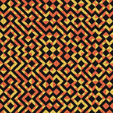 Soyut Geometrik Desen, üretken hesaplama sanatı çizimi 