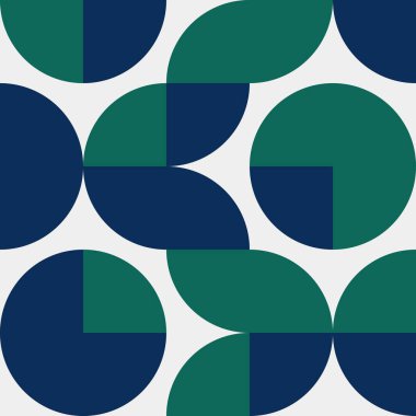 Tekrarlanan elementlerin gösterildiği soyut geometrik desen