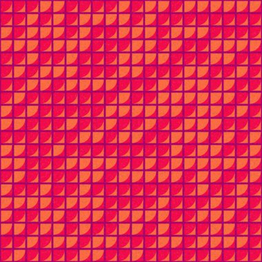 Tekrarlanan elementlerin gösterildiği soyut geometrik desen