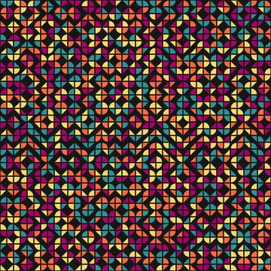 Soyut geometrik dikişsiz desen, üretken hesaplama sanatı çizimi