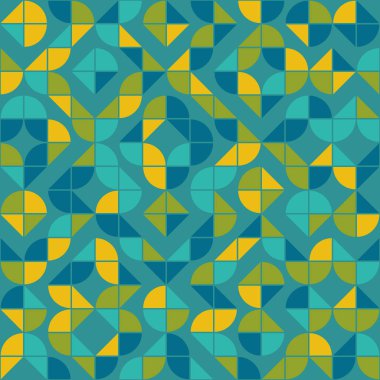 Soyut geometrik dikişsiz desen, üretken hesaplama sanatı çizimi