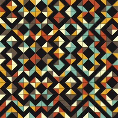 Soyut geometrik dikişsiz desen, üretken hesaplama sanatı çizimi