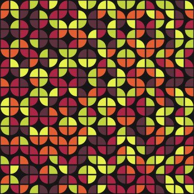 Soyut geometrik dikişsiz desen, üretken hesaplama sanatı çizimi