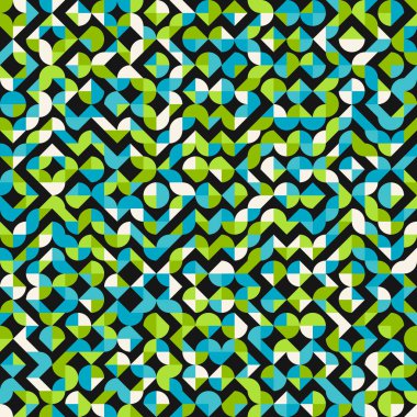 Soyut geometrik dikişsiz desen, üretken hesaplama sanatı çizimi