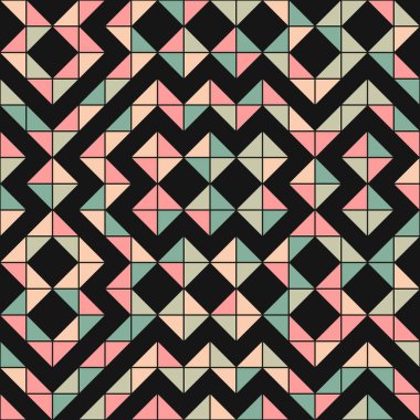 Soyut Geometrik Desen, üretken hesaplama sanatı çizimi 