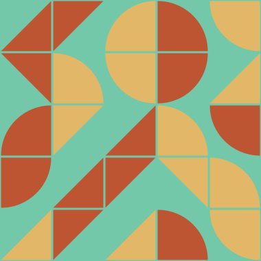 Soyut geometrik dikişsiz desen, üretken hesaplama sanatı çizimi