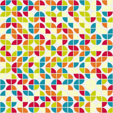 Soyut geometrik dikişsiz desen, üretken hesaplama sanatı çizimi