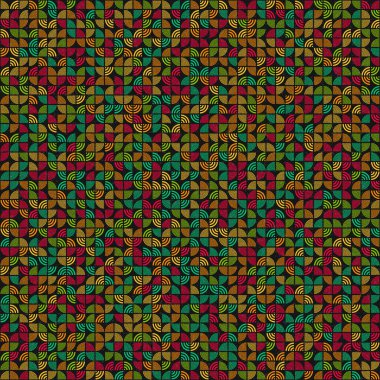 Çeyrek çizimi tekrarlayan soyut geometrik