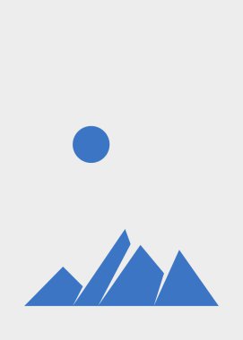 Geometric mountains silhouette, landscape art illustration 