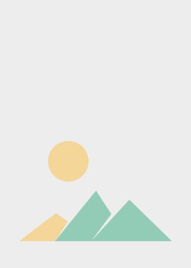 Geometrik Dağlar siluet manzara resmi