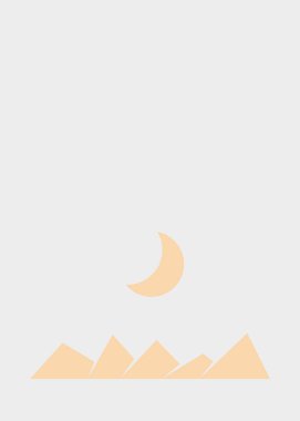 Geometrik Dağlar siluet manzara resmi