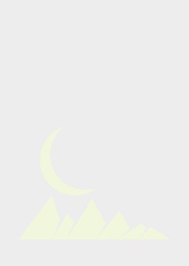 Geometrik Dağlar siluet manzara resmi