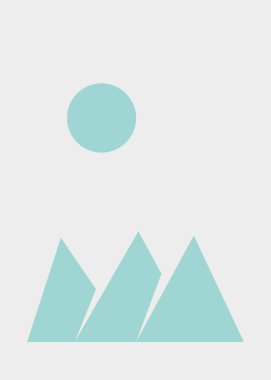 Geometrik Dağlar siluet manzara resmi